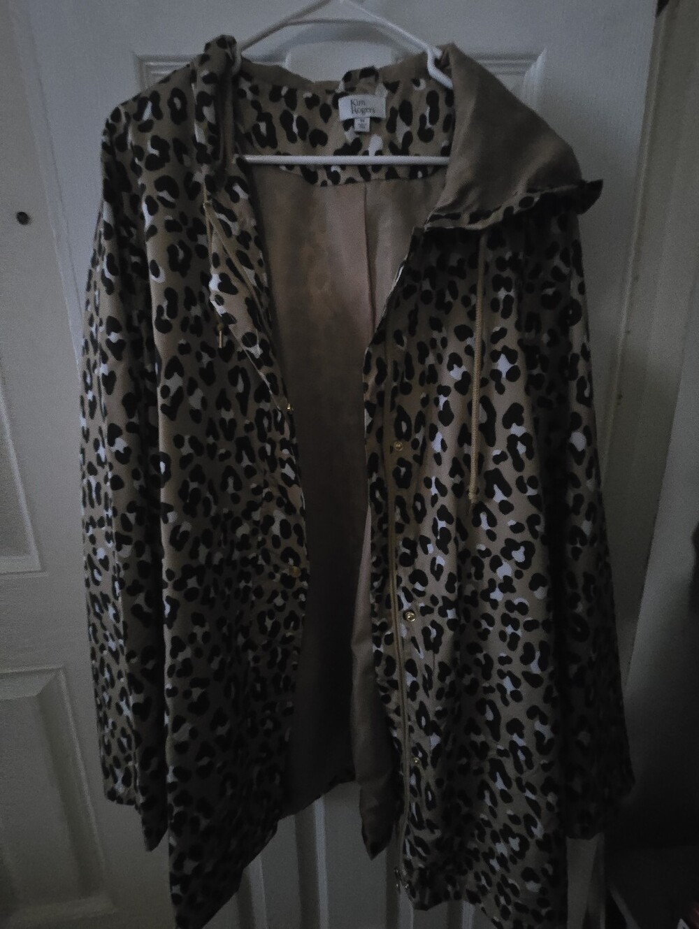 Kim Rogers Tan and Black Leopard-Print Jacket